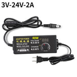 adaptateur électrique réglable tension sortie 3v 12v 24v entrée ac 100v 240v certification rohs