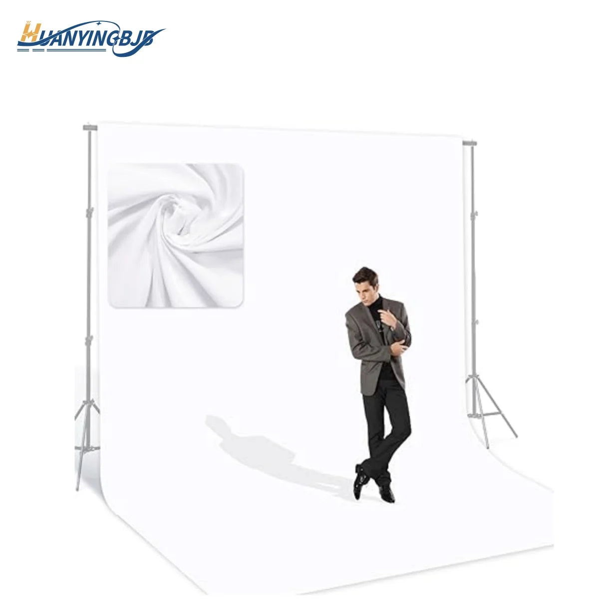 fond photo blanc lisse minimaliste toile coton studio photographie éclairage backdrops