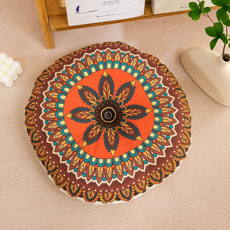 coussin rond coussin chaise coussin dossier tissu coton polyester respirant motifs géométriques boho chic