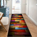 tapis multicolore moderne antidérapant couloir cuisine salon feutre polyester résistant lavage machine