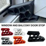 stoppeur fenêtre balcon adhésif hexagones moderne noir blanc rouge gris orange