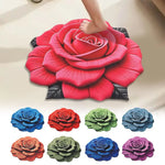 tapis fleur rose relief moderne polypropylène maison chambre rouges bleus verts violets noirs blancs