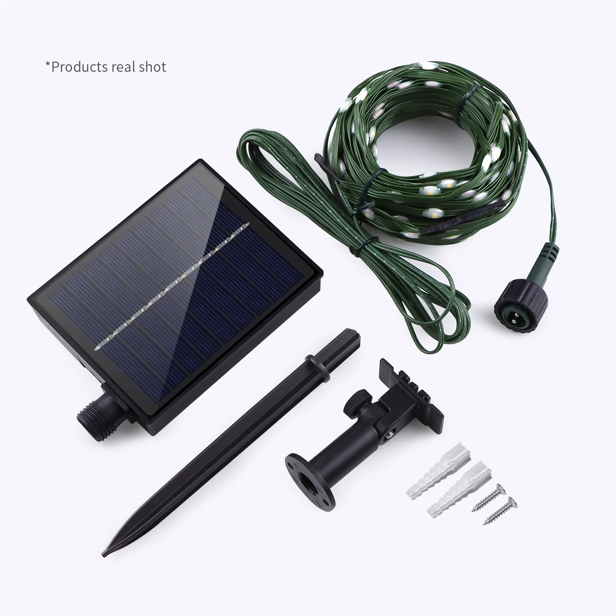 guirlande lumineuse solaire 10m 20m 50m 100m multi couleur moderne imperméable