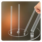 Support gâteau transparent multi niveaux tiges ensembles straws spacers rond moderne