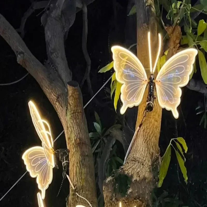 papillons lumineux blancs moderne clips anniversaire mariage fêtes nouvel an événements anniversaires