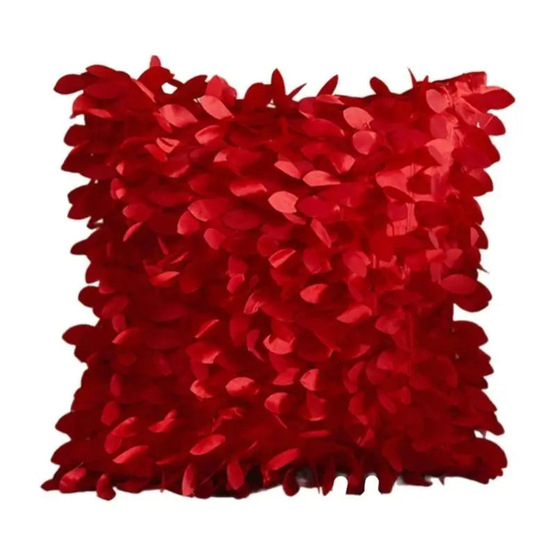 coussin décoratif moderne motif pétales blanc 42cm 42cm salon lit