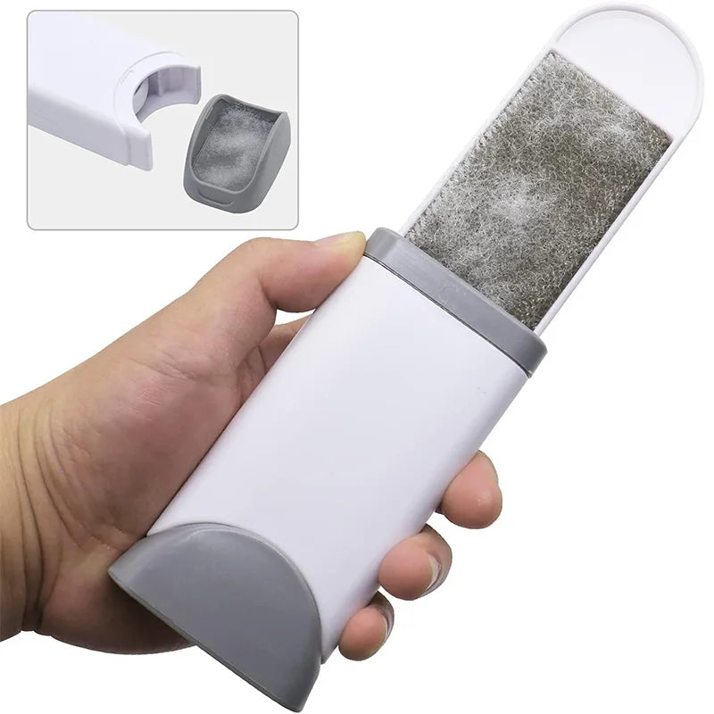 brosse poils anti peluche brosses électrostatiques réutilisables canapé tapis manuel gris bleu adhésif capuchon