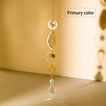 pendentif agate boho chic cristal multicolore opalescent lune soleil étoile