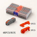 connecteurs electrique orange gris 21 pieces barrettes fixation 8mm 14mm pris courant rechargeable box