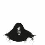 décoration murale horreur visage effrayant adhésif autocollant noir cheveux longs fantôme opacité 41cm 57cm