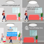 Lampe moderne LED radar détecteur mouvement 220V blanc abs murale