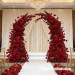Décoration murale arche fleurs artificielles rouge moderne mariage anniversaire événementiauxextérieur