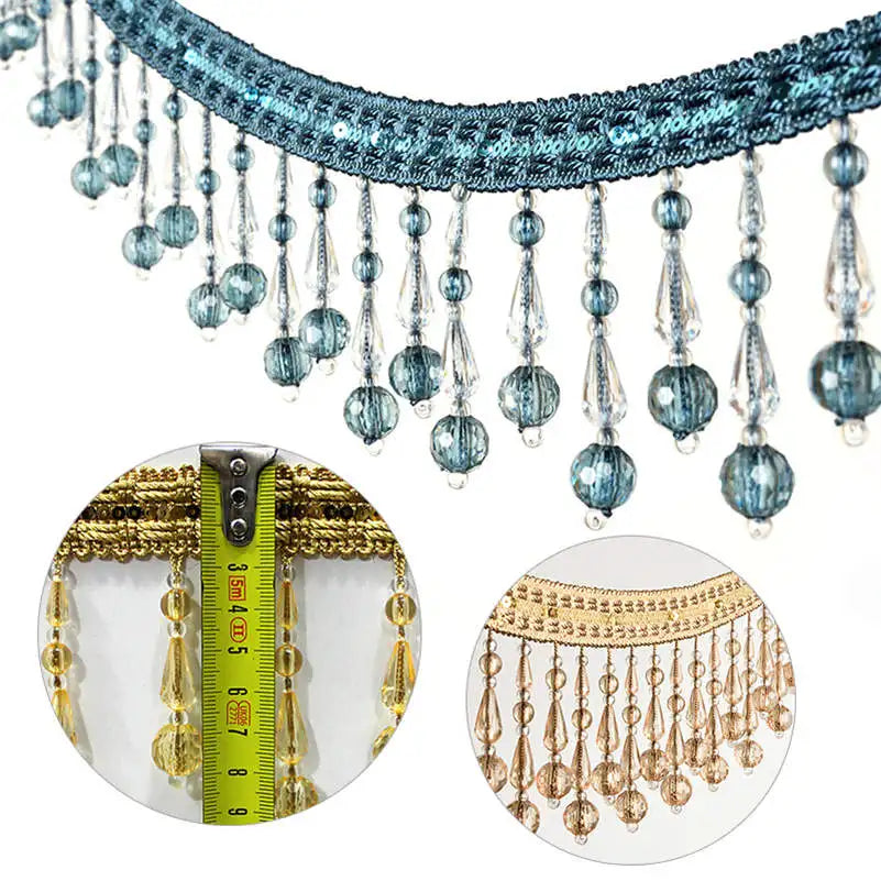 ruban décoratif élégant paillettes or bleu marron gris 10cm 10cm