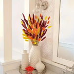 décoration intérieure bouquet artificiel orange jaune naturel dried flowers anniversaire mariage