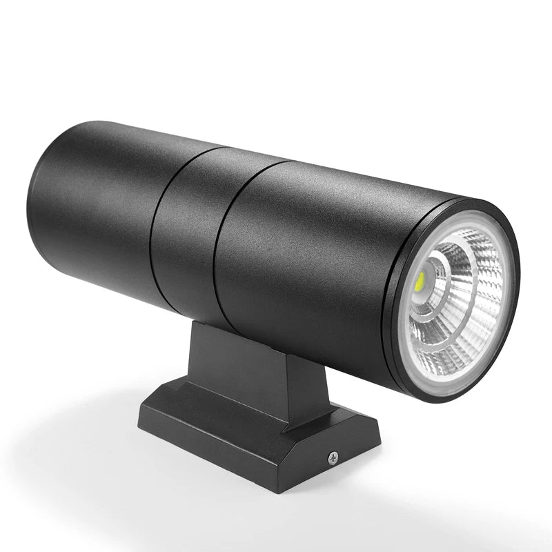 lampe murale led moderne 10w 20w noir mat ip65 étanche 90mm 160mm