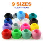 cache tasse silicone couleur vert bleu rose gris noir adhésif isolation thermique moderne pratique