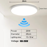 plafonnier led moderne blanc autonome induction radar flux 249 2000 lumineux 10~15 sources 3m²