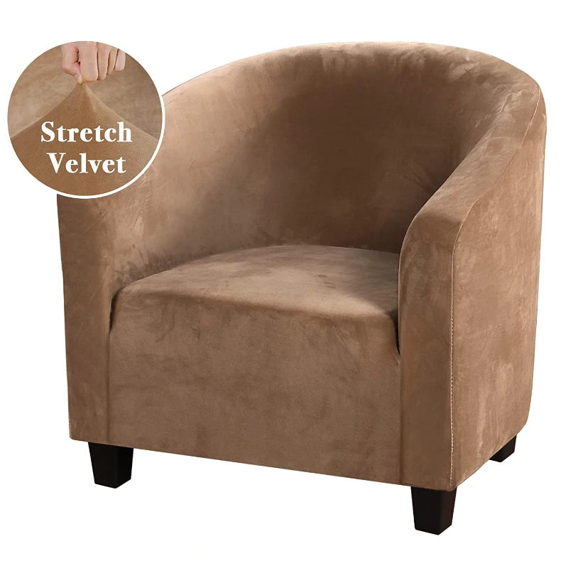 Housse fauteuil velours gris ajustable salon moderne extérieur intérieur machine laver