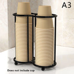 porte gobelets réutilisables métal moderne tasses couleur beige blanc vert fleurs feuilles