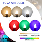 ampoule led intelligente e14 blanc multicolore effet flamme transparent moderne 2700k 6500k wifi alexa