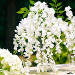 guirlande fleurs artificielles soie mariage anniversaire baby shower décoration extérieure orchidée moderne vert jaune