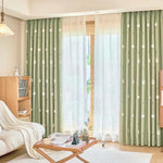 rideau vert moutons opacité polyester maison enfant decoratif chambre salon