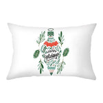 coussin Noël rouge motif rennes flocons neige décoration canapé salon fête hiver 30x50cm