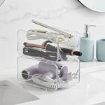 organisateur rangement accessoires coiffure transparent clips modernes fers lissers sèche cheveux cordonnets minimalistes