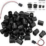 connecteurs câbles noirs led bases plaquettes rondes 10mm 8mm 5mm 3mm pragmatique