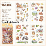 sticker mignon multicolore animaux fruits fleurs pique nique détails illustré clips boisscrição automática aqui