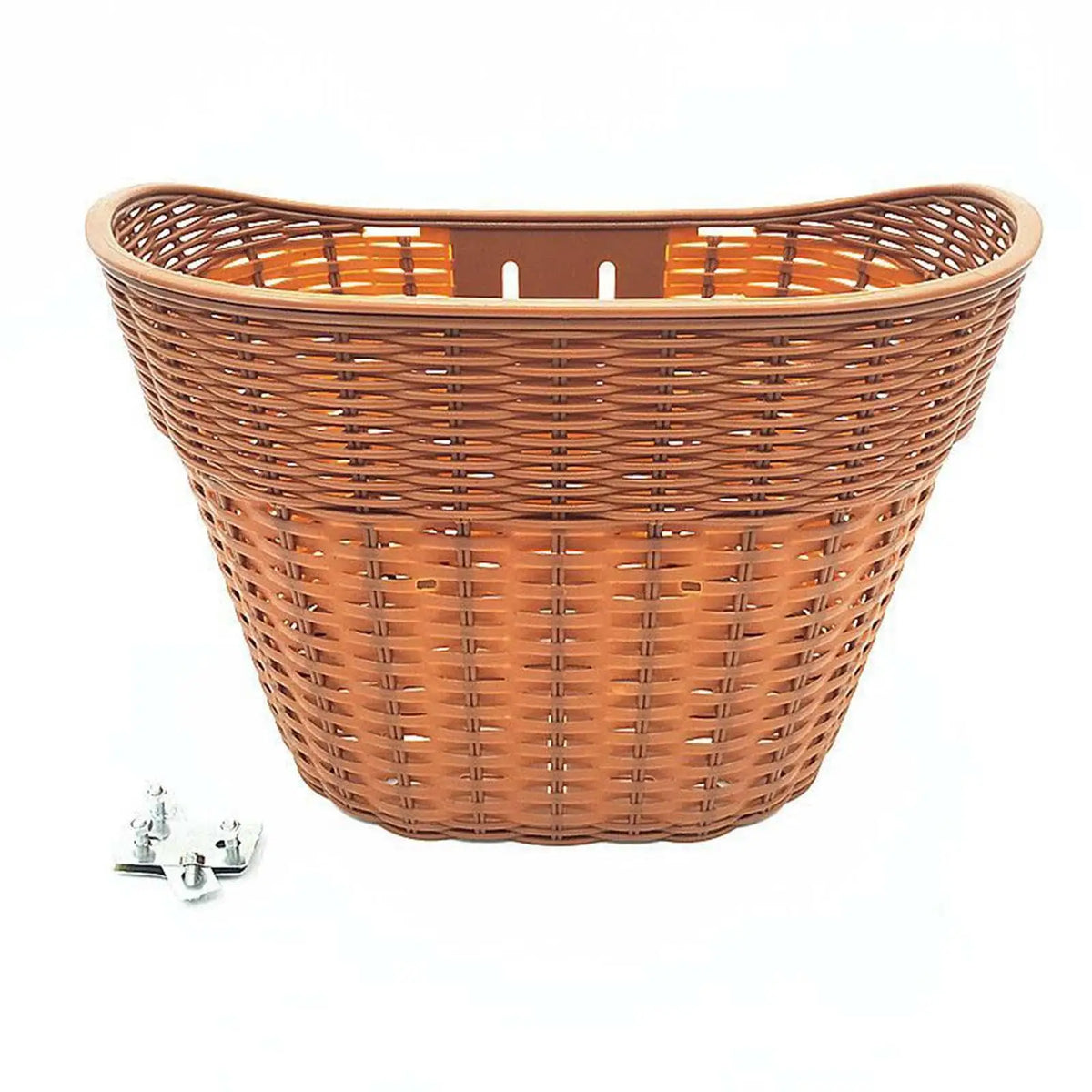 panier vélo avant rangement tissé étanche détachable facile installer traditionnel fixations couleur marron gris