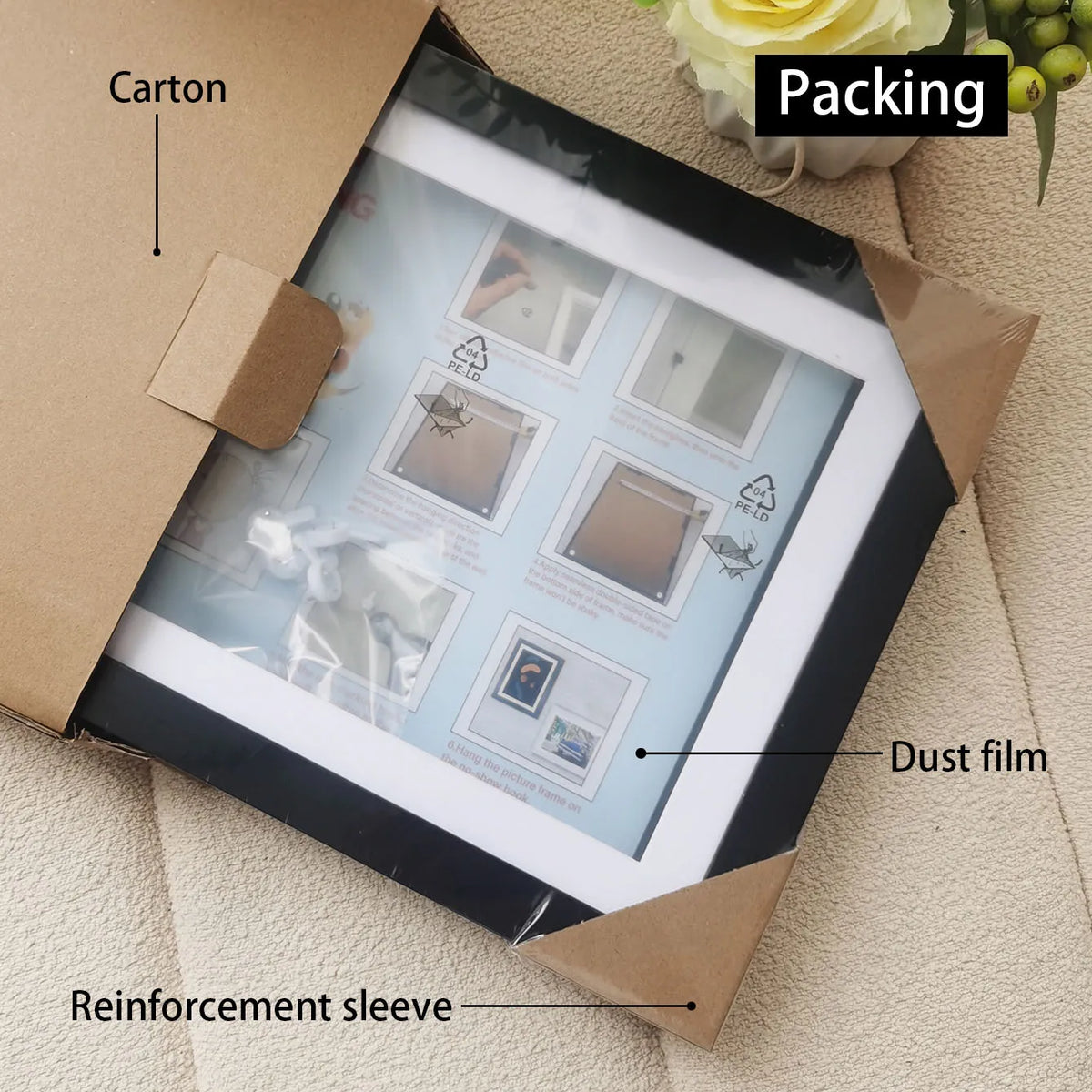 cadre photo bois moderne transparent adhésif a3 a4 8.5x11inch blanc noir instructions