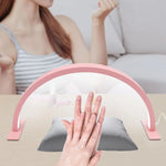 lampe moderne noir blanc rose pâle lisse réglable luminosité couleur ongles cils