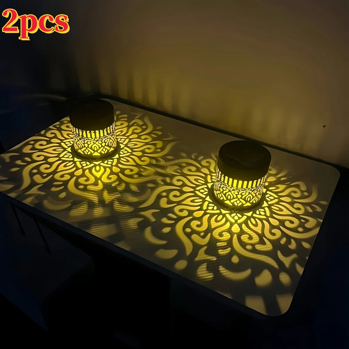 applique murale solaire floral contemporain ip65 led jaune chauffe extérieure noire deux pièces