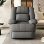 fauteuil relax contemporain cuir gris bois simple moderne poignées bouton commande