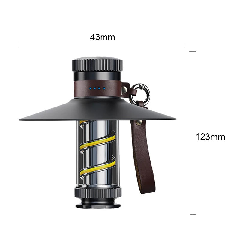 lanterne led portable camping tricolore étanche noir bleu doré transparent moderne