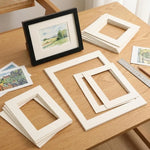 passe partout rectangulaire blanc papier cadre photo décoration intérieure œuvre d'art classique