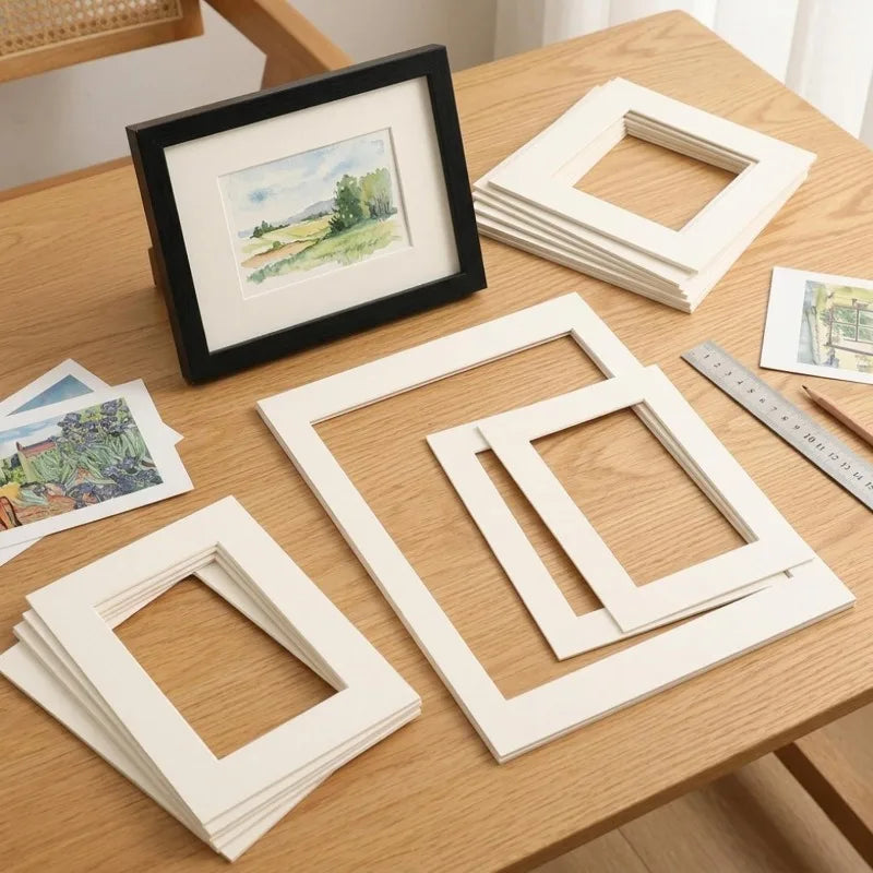 passe partout rectangulaire blanc papier cadre photo décoration intérieure œuvre d'art classique