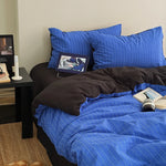 lit simple double ensemble literie housse couette étoiles géométrique taie oreiller drap polyester moderne