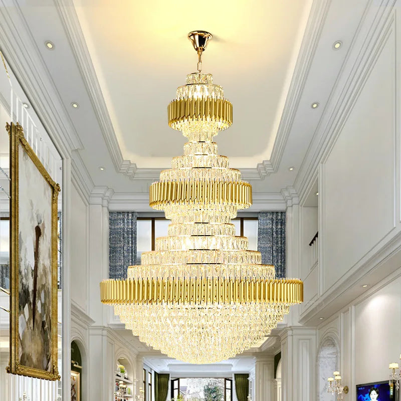 lustre élégant cristal doré noir classique lumière led haute qualité certification ul ccc