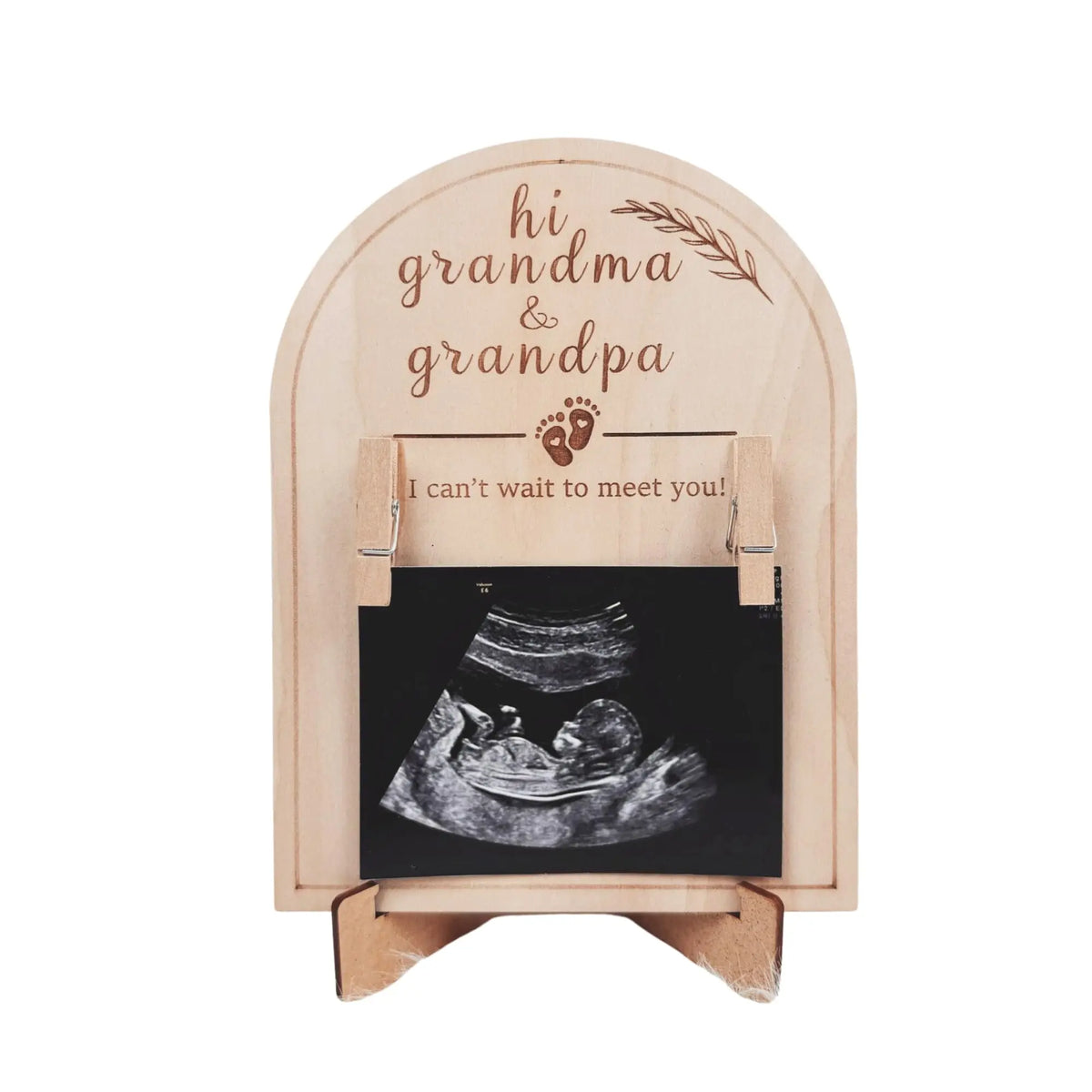 cadre photo bois naturel classique clips image ultrason bébéannonce grandparents