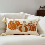 taies d'oreiller automnales citrouille feuilles érable rustique velours polyester non toxique respectueux environnement decoration