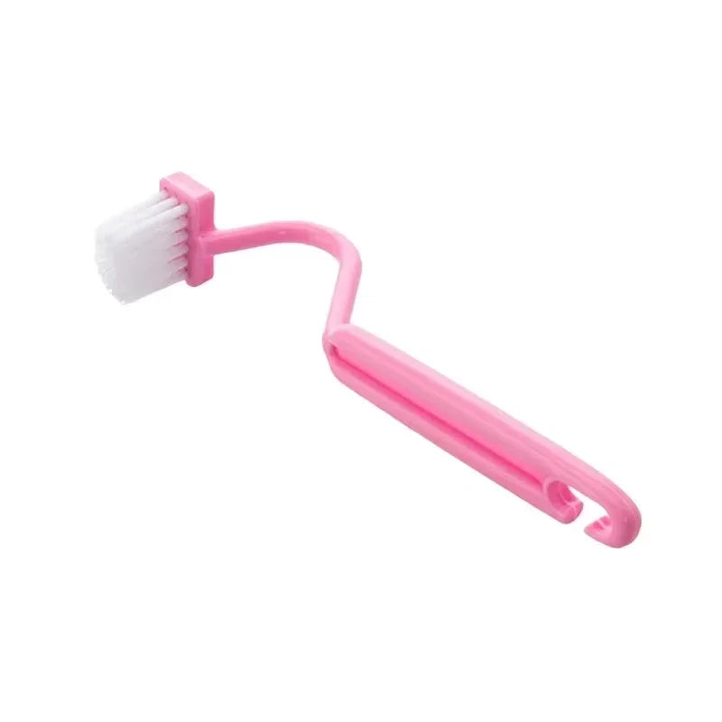 brosse nettoyer wc rose bleu vert moderne pois blancs adhésif fixe poignée portable respectueux