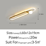 lampe couloir moderne blanc noir doré sans télécommande opacité contemporaine aluminium monté surface