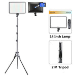 lampe led studio photo noir moderne réglable télécommande lcd