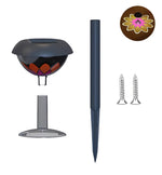 lampe solaire jardin violet jaune blanc fleur moderne extérieure ip65 led étanche contrôle tactile