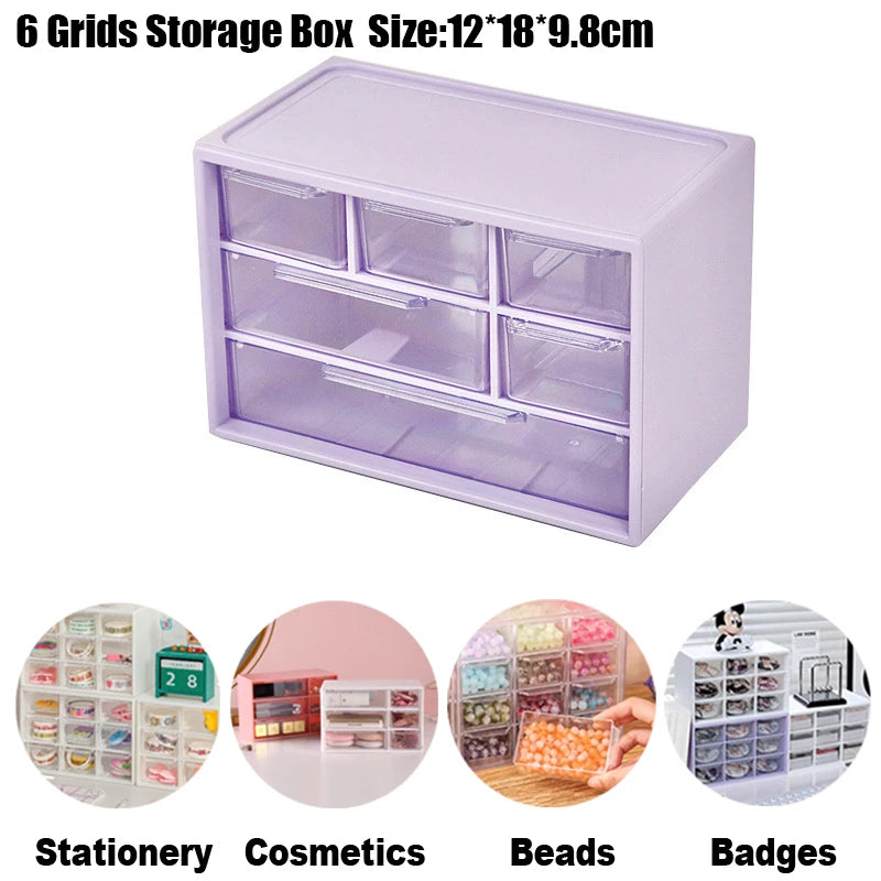 boîtes rangement tiroirs transparents compartiments petits objets boîte murale étudiants organisation accessoire maison