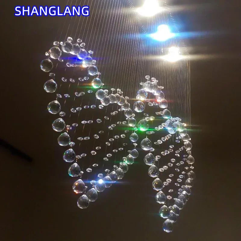 suspension lumineuse moderne coeur transparente salle manger chambre lumière chaude 3000K