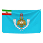 drapeau iran impérial historique décoration murale polyester couronne lion emblème ancien