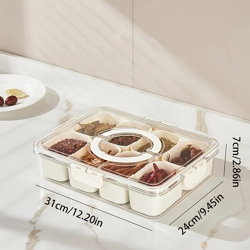 boîte compartiments transparente moderne réutilisable boucle fermeture fruits légumes snacks noix portable